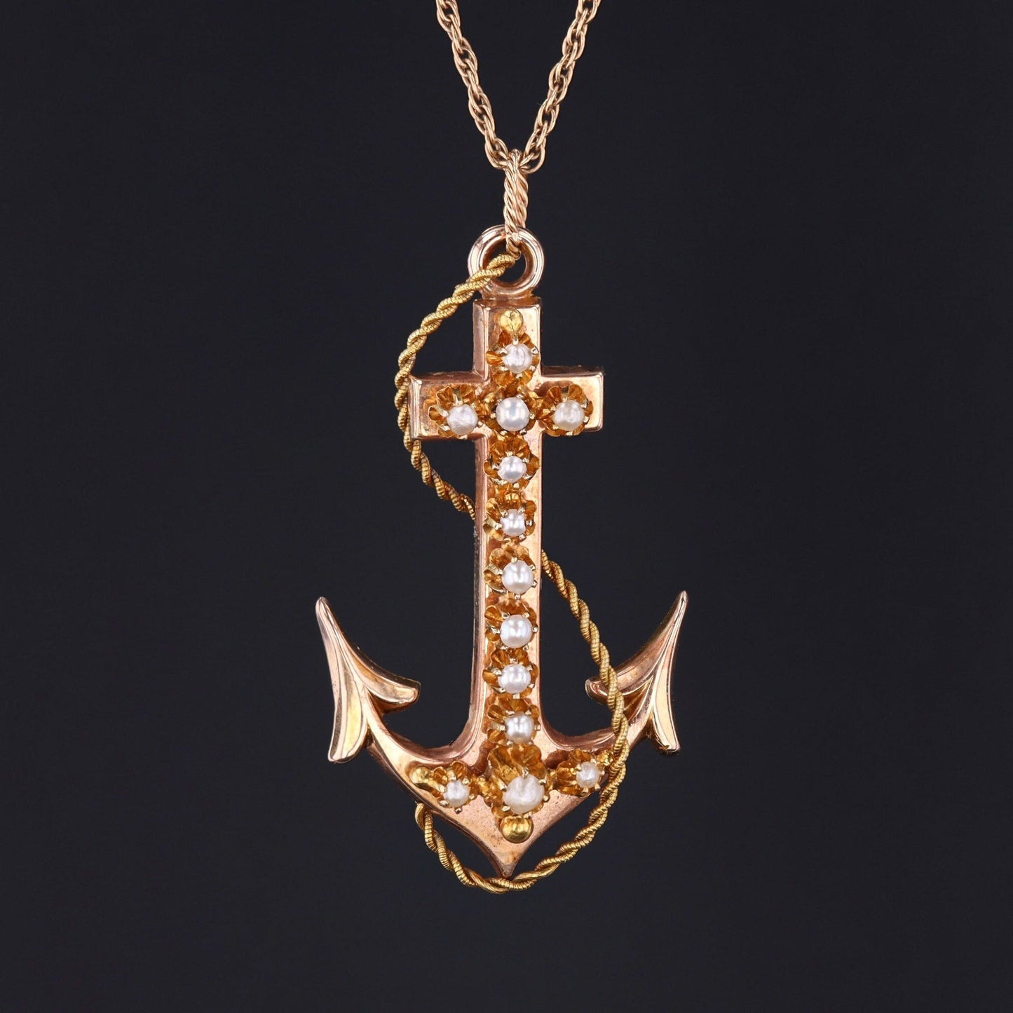 Anchor Pendant | 14k Gold Anchor Pendant